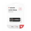Verbatim V200 Metal USB Drive 128 GB, 128 GB, USB Type-A, 3.2 Gen 1 (3.1 Gen 1), 200 MB/s, Cap, Juoda
