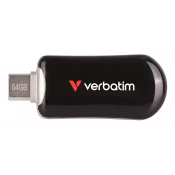 Verbatim Plectra USB-C Flash Drive Juoda 64GB, 64 GB, USB Type-C, 3.2 Gen 1 (3.1 Gen 1), 100 MB/s, Capless, Juoda