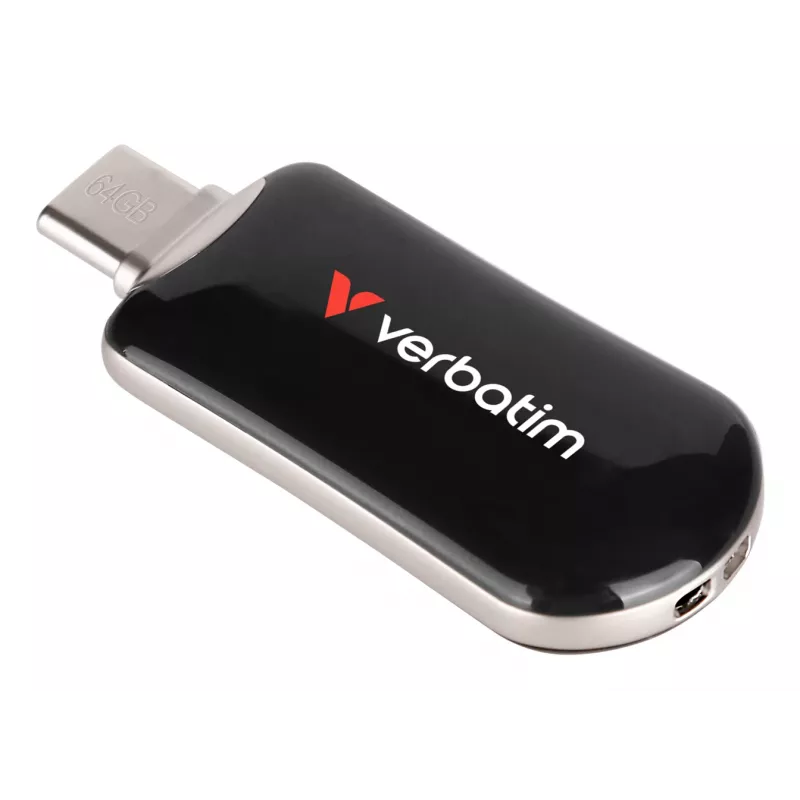Verbatim Plectra USB-C Flash Drive Juoda 64GB, 64 GB, USB Type-C, 3.2 Gen 1 (3.1 Gen 1), 100 MB/s, Capless, Juoda