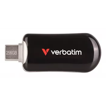 Verbatim Plectra USB-C atmintinė juoda 256GB, 256 GB, USB Type-C, 3.2 Gen 1 (3.1 Gen 1), 100 MB/s, be dangtelio, juoda