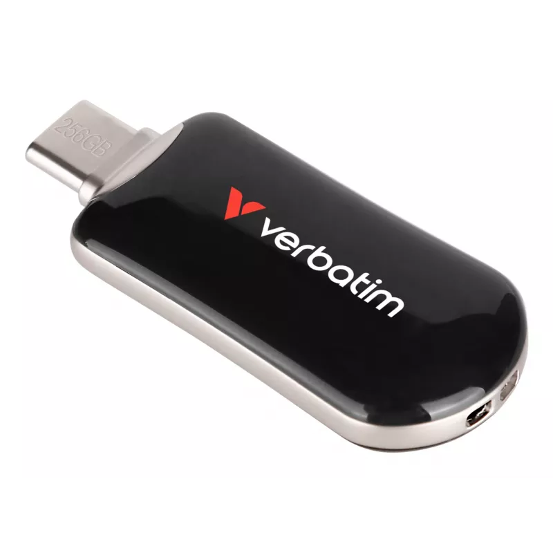 Verbatim Plectra USB-C atmintinė juoda 256GB, 256 GB, USB Type-C, 3.2 Gen 1 (3.1 Gen 1), 100 MB/s, be dangtelio, juoda