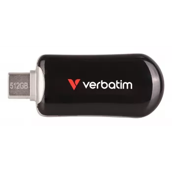 Verbatim Plectra USB-C atmintukas juodas 512GB, 512 GB, USB Type-C, 3.2 Gen 1 (3.1 Gen 1), 100 MB/s, Be dangtelio, Juoda
