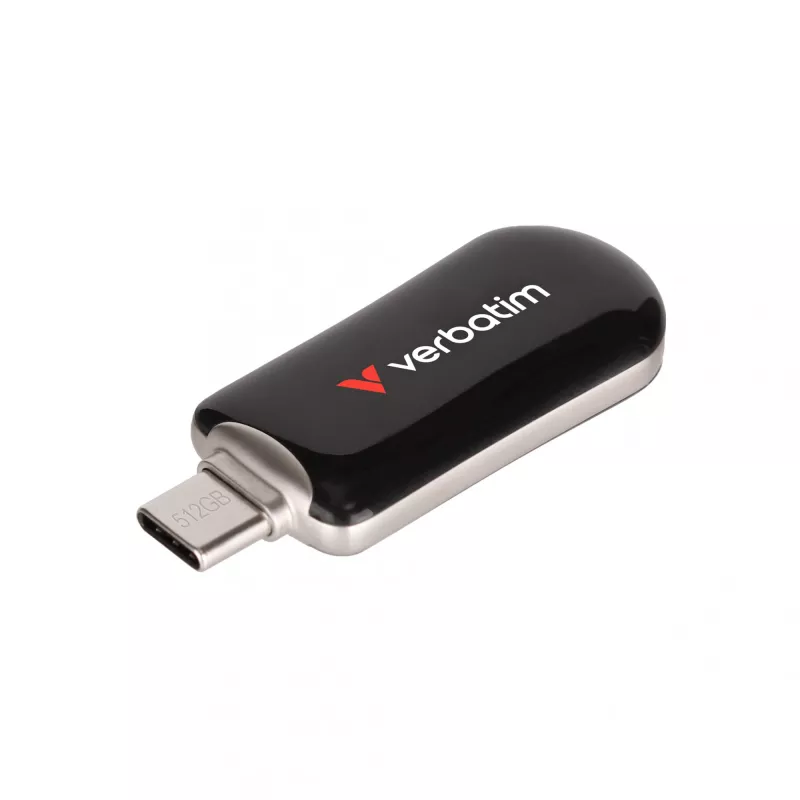 Verbatim Plectra USB-C atmintukas juodas 512GB, 512 GB, USB Type-C, 3.2 Gen 1 (3.1 Gen 1), 100 MB/s, Be dangtelio, Juoda