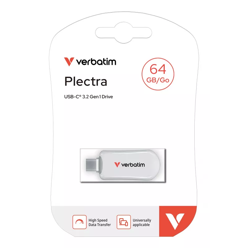 Verbatim Plectra USB-C atmintukas baltas 64GB