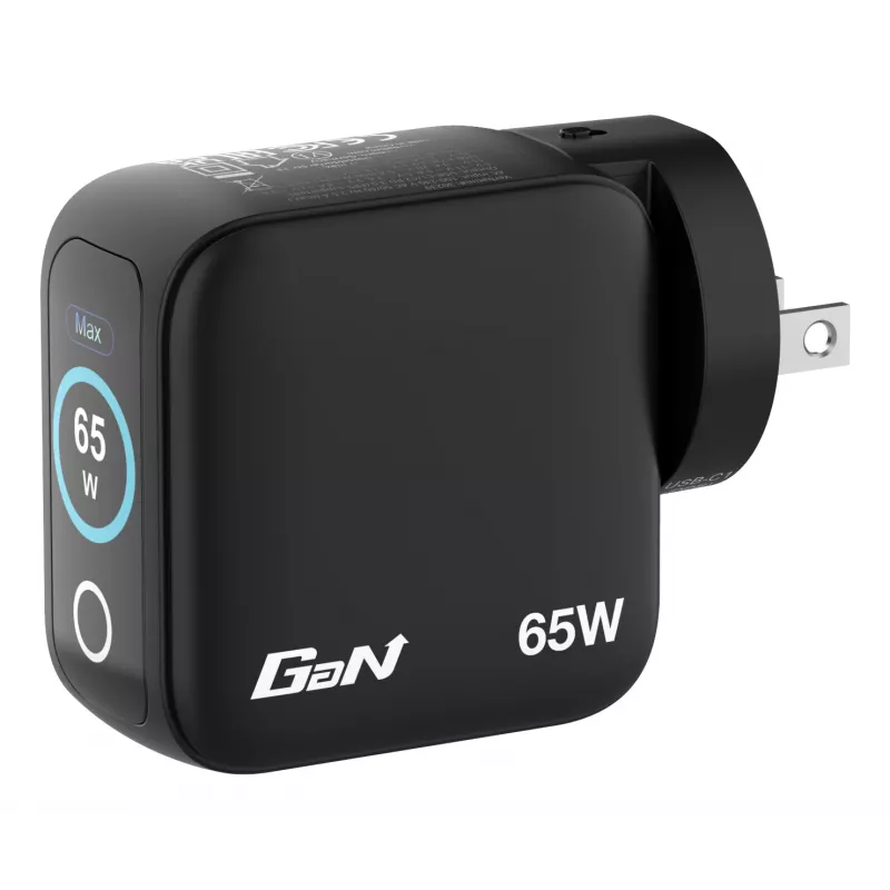 Verbatim Mini GaN įkroviklis 65 W su ekranu, skirtas naudoti patalpose, AC, 20 V, juodas