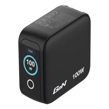 Verbatim Mini GaN Charger 100W su Display, Indoor, AC, 20 V, Juoda