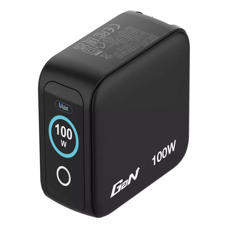 Verbatim Mini GaN Charger 100W su Display, Indoor, AC, 20 V, Juoda