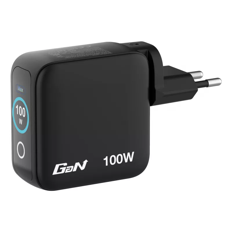Verbatim Mini GaN Charger 100W su Display, Indoor, AC, 20 V, Juoda