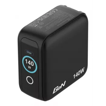 Verbatim Mini GaN Charger 140W su Display, Indoor, AC, 28 V, Juoda