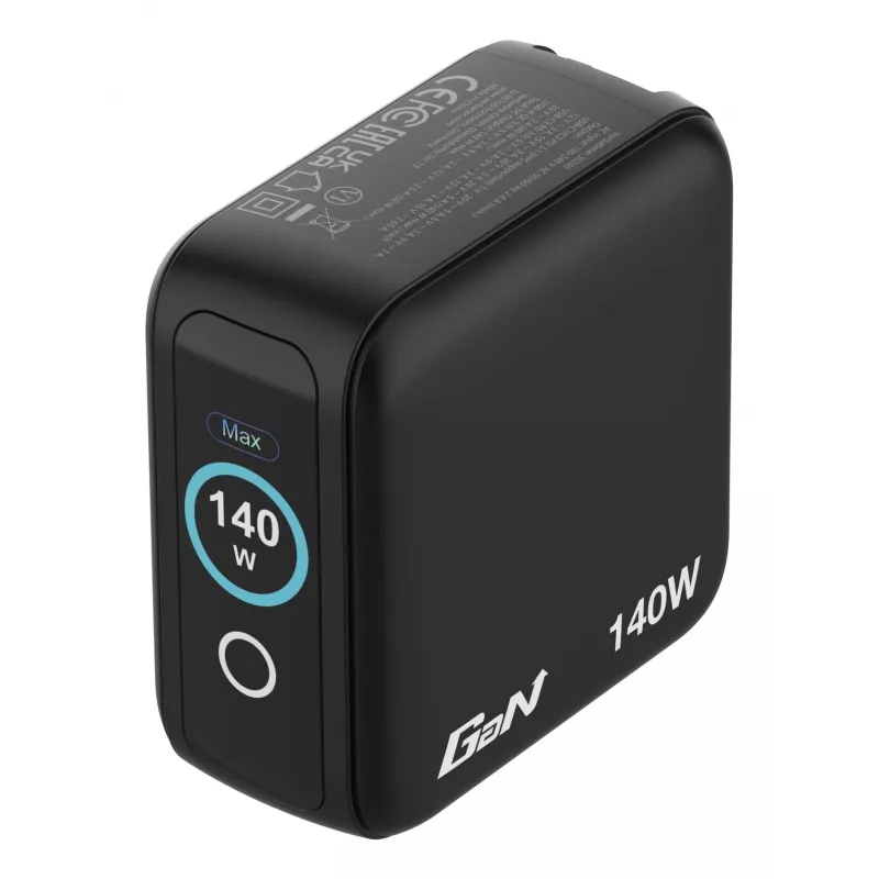 Verbatim Mini GaN Charger 140W su Display, Indoor, AC, 28 V, Juoda