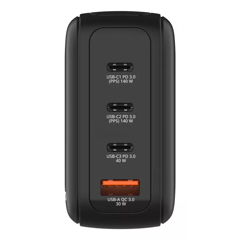 Verbatim Mini GaN Charger 140W su Display, Indoor, AC, 28 V, Juoda