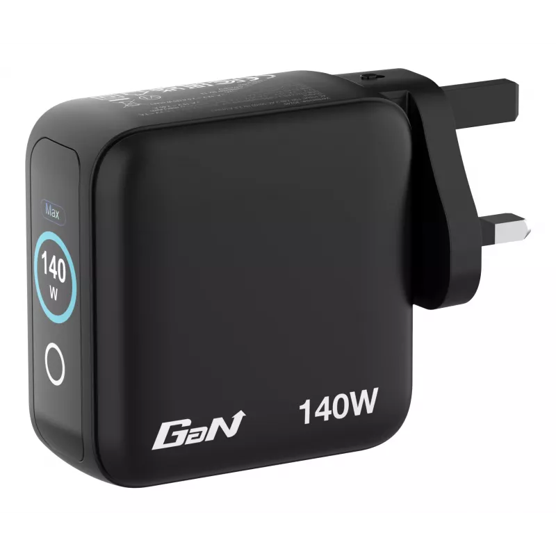 Verbatim Mini GaN Charger 140W su Display, Indoor, AC, 28 V, Juoda