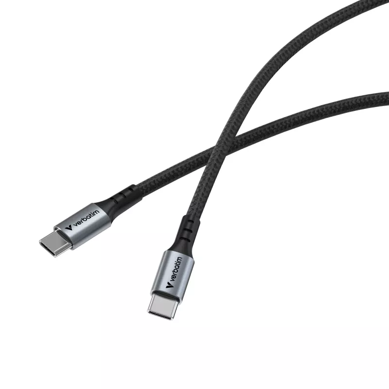 Verbatim Sync & Charge kabelis - 60W USB-C į USB-C 120 cm, 1.2 m, USB C, USB C, USB 2.0, 0.48 Gbit/s, Juoda