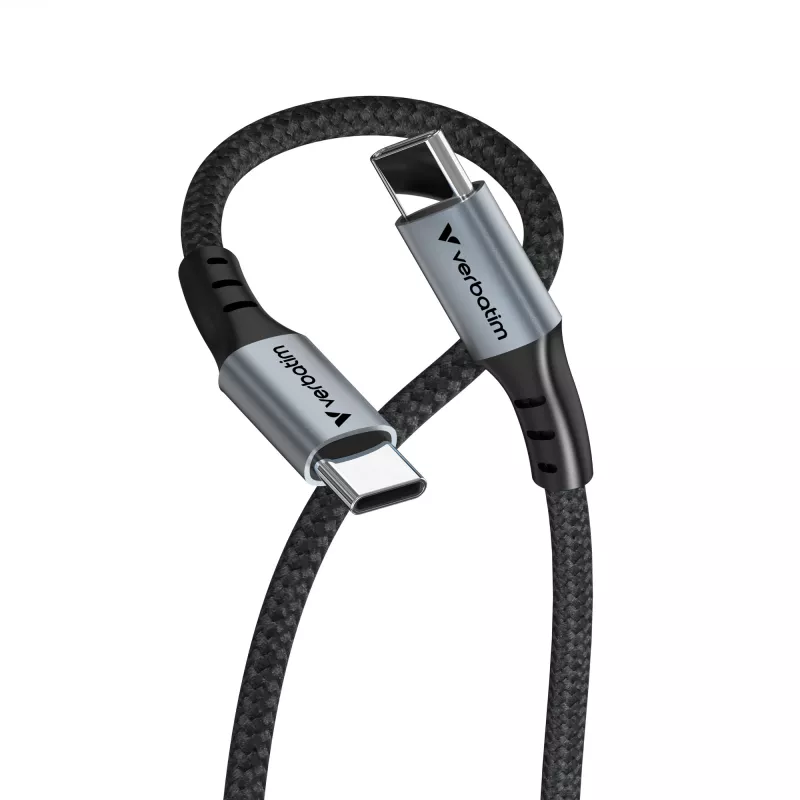 Verbatim „Sync & Charge“ laidas – 100 W USB-C į USB-C 120 cm, 1,2 m, USB C, USB C, USB 2.0, 0,48 Gbit/s, juodas