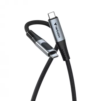 Verbatim Sync & Charge USB C į USB C 100 W ekranas 120 cm, 1,2 m, USB C, USB C, USB 2.0, 0,48 Gbit/s, juoda