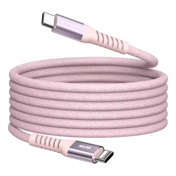 Verbatim Sync & Charge Magnetic kabelis - 60W USB-C į USB-C 120 cm rožinis