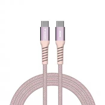 Verbatim Sync & Charge Magnetic kabelis - 60W USB-C į USB-C 120 cm rožinis