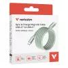 Verbatim Sync & Charge magnetinis laidas – 100 W USB-C į USB-C 120 cm žalias