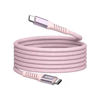 Verbatim Sync & Charge magnetinis laidas - 100 W USB-C į USB-C 120 cm rožinis