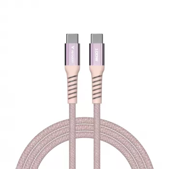Verbatim Sync & Charge magnetinis laidas - 100 W USB-C į USB-C 120 cm rožinis