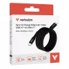 Verbatim Sync & Charge Magnetinis Laidas - 60W USB-C į USB-C 120 cm Juodas