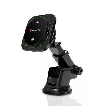 Verbatim Charge 'n' Drive Qi2 Magnetinis Belaidis Automobilinis Įkroviklis RGB