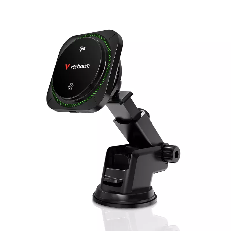 Verbatim Charge 'n' Drive Qi2 Magnetinis Belaidis Automobilinis Įkroviklis RGB