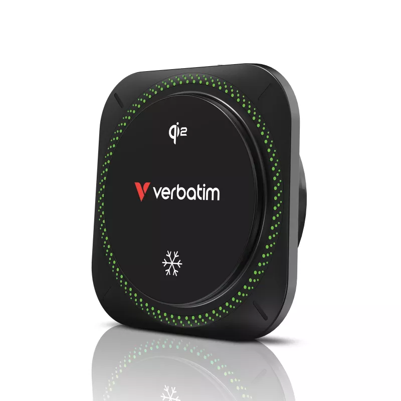 Verbatim Charge 'n' Drive Qi2 Magnetinis Belaidis Automobilinis Įkroviklis RGB