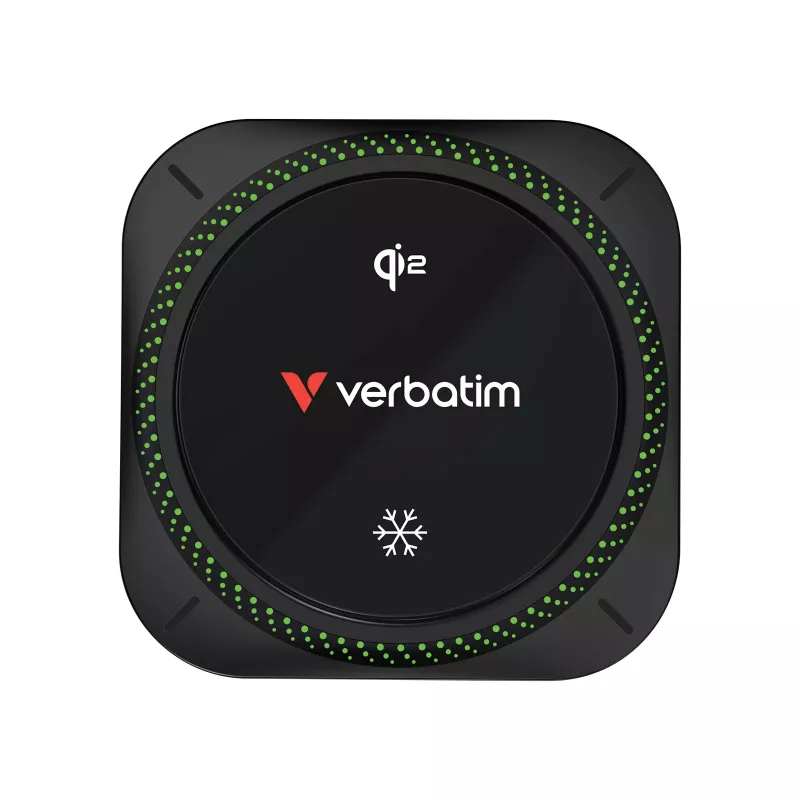 Verbatim Charge 'n' Drive Qi2 Magnetinis Belaidis Automobilinis Įkroviklis RGB