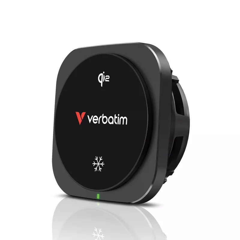 Verbatim Charge 'n' Drive Qi2 magnetinis belaidis automobilinis kroviklis, automobilinis, USB, belaidis įkrovimas, 1 m, juodas