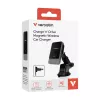Verbatim Charge 'n' Drive magnetinis belaidis automobilinis įkroviklis, Automobilinis, USB, Belaidis įkrovimas, 1 m, Juoda