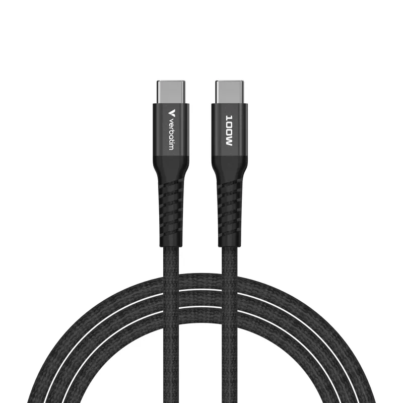 Verbatim Sync & Charge magnetinis laidas - 100W USB-C į USB-C 120 cm juodas
