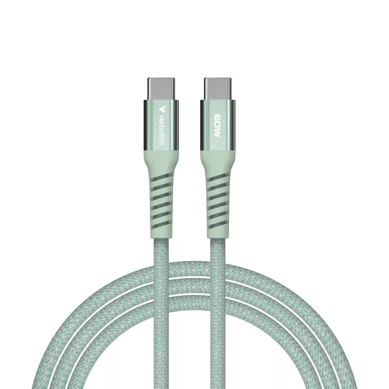 Verbatim Sync & Charge Magnetic kabelis - 60W USB-C to USB-C 120 cm, žalias