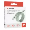 Verbatim Sync & Charge Magnetic kabelis - 60W USB-C to USB-C 120 cm, žalias