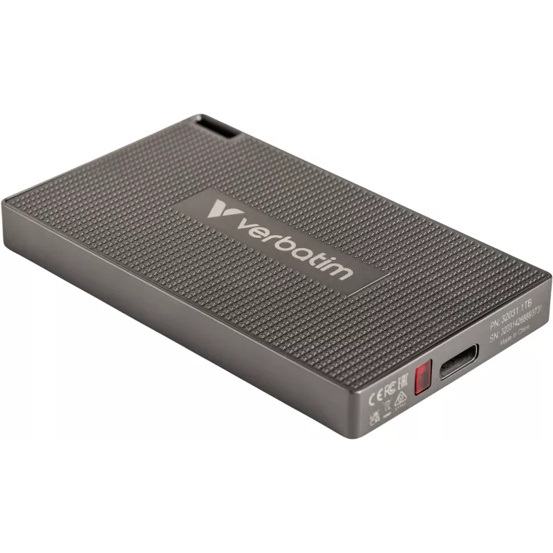 Verbatim Metal Mini SSD USB-C 3.Gen 2 512 GB, 512 GB, USB Type-C, USB 3.2 Gen 2x2, 2000 MB/s, 10 Gbit/s, Pilka