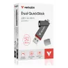 Verbatim Dual QuickStick USB atmintinė 512 GB USB Type-A / USB Type-C 3.2 Gen 1 (3.1 Gen 1) Pilka