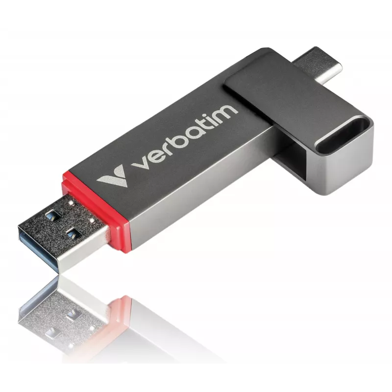 „Verbatim Dual QuickStick“ USB atmintinė 1 TB USB A tipo / USB C tipo 3.2 Gen 1 (3.1 Gen 1) Pilka