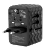 Verbatim UTA-05 65W GaN III Universalaus kelionių adapteris su 2 x USB-C PD & QC 4+ ir 2 x USB-A prievadais