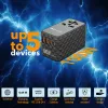 Verbatim UTA-06 100W GaN III universalus kelionių adapteris su 2 x USB-C PD ir QC 4+ bei 2 x USB-A QC 3.0 prievadais
