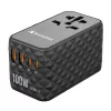 Verbatim UTA-06 100W GaN III universalus kelionių adapteris su 2 x USB-C PD ir QC 4+ bei 2 x USB-A QC 3.0 prievadais