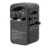 Verbatim UTA-06 100W GaN III universalus kelionių adapteris su 2 x USB-C PD ir QC 4+ bei 2 x USB-A QC 3.0 prievadais