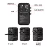 Verbatim UTA-10 140W GaN III universalus kelioninis adapteris su 2 x USB-C PD 3.1 ir QC 4+, 1 x USB-C PD 3.0 ir 1 x USB-A QC 3.0 prievadais