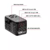 Verbatim UTA-10 140W GaN III universalus kelioninis adapteris su 2 x USB-C PD 3.1 ir QC 4+, 1 x USB-C PD 3.0 ir 1 x USB-A QC 3.0 prievadais