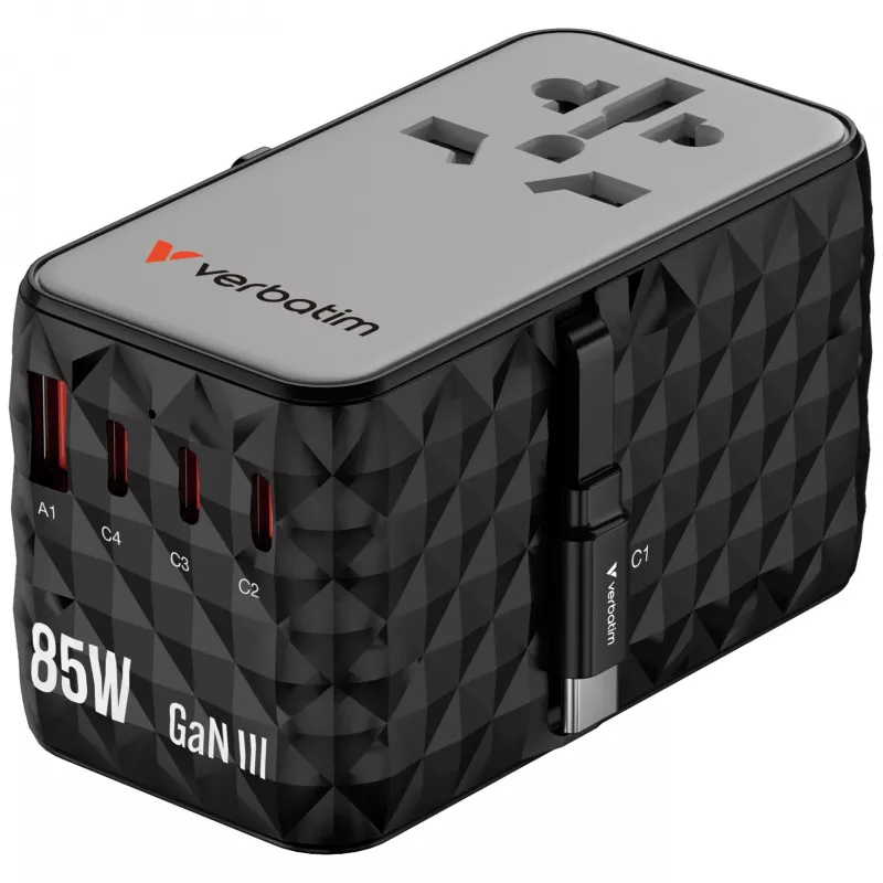 Verbatim Charge 'n' Travel Diamond 85W Retractable kabelis CNT-02