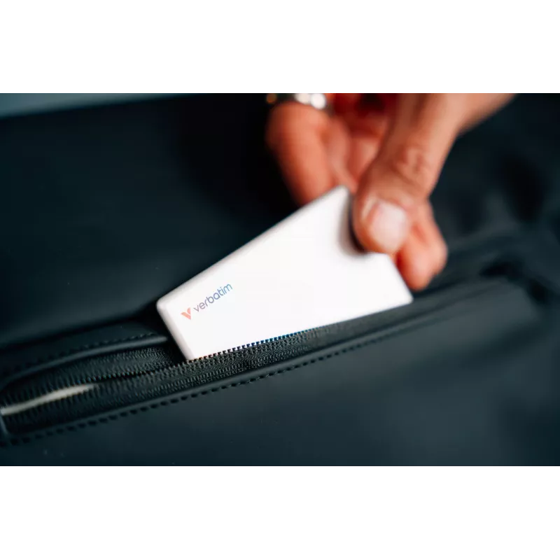 Verbatim My Finder Card Bluetooth daiktų ieškiklis, 1 vnt., sidabrinis, Asmeninis, Ieškiklis, Sidabrinis, Atsparus dulkėms, Neperšlampamas, IP66, 1440 val.