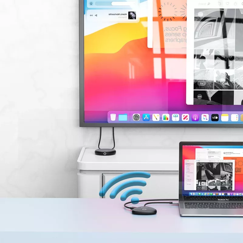 Verbatim Share My Screen USB-C belaidis ekrano adapteris 4K su šakotuvu WDA-02