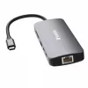 Verbatim CMH-09 USB Type-C 10000 Mbit/s Sidabrinis