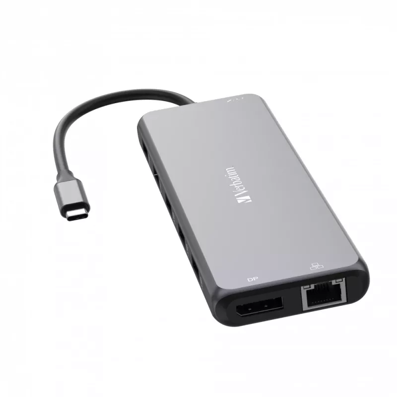 Verbatim CMH-13 USB Type-C šakotuvas 10000 Mbit/s sidabrinis