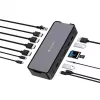 Verbatim CDS-15 laidinė USB 3.2 Gen 1 (3.1 Gen 1) Type-C dokinė stotelė, juoda, pilka