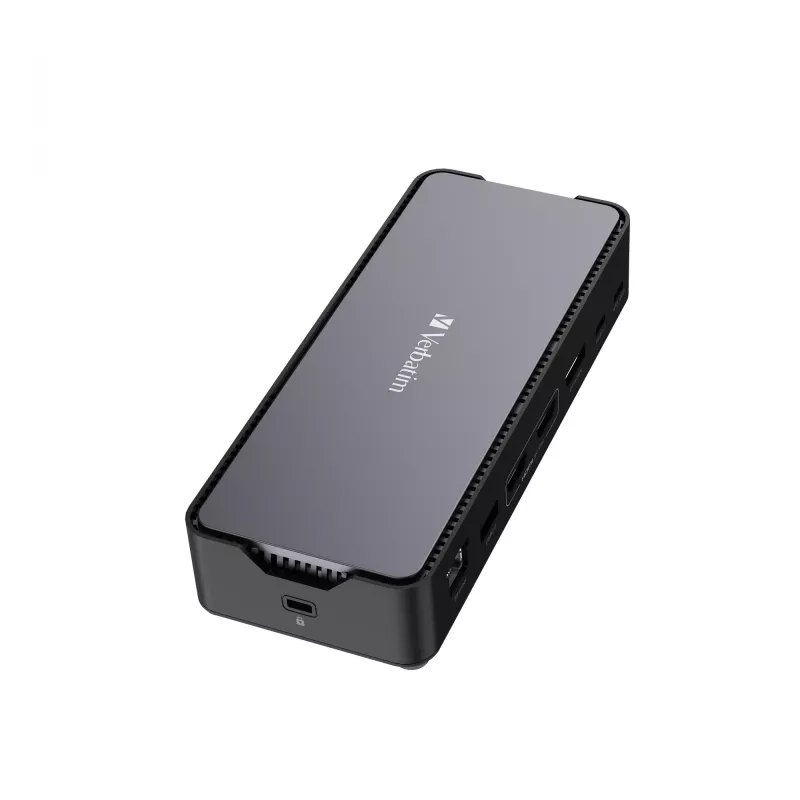Verbatim CDS-15 laidinė USB 3.2 Gen 1 (3.1 Gen 1) Type-C dokinė stotelė, juoda, pilka